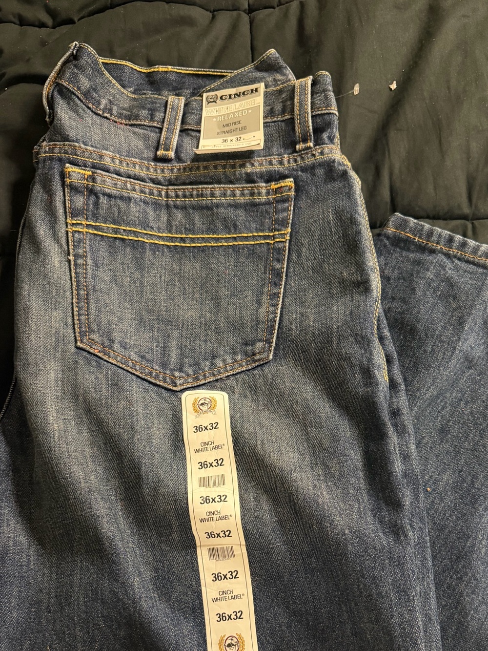 Cinch Men’s Relaxed Fit Dark Blue Denim Jeans
